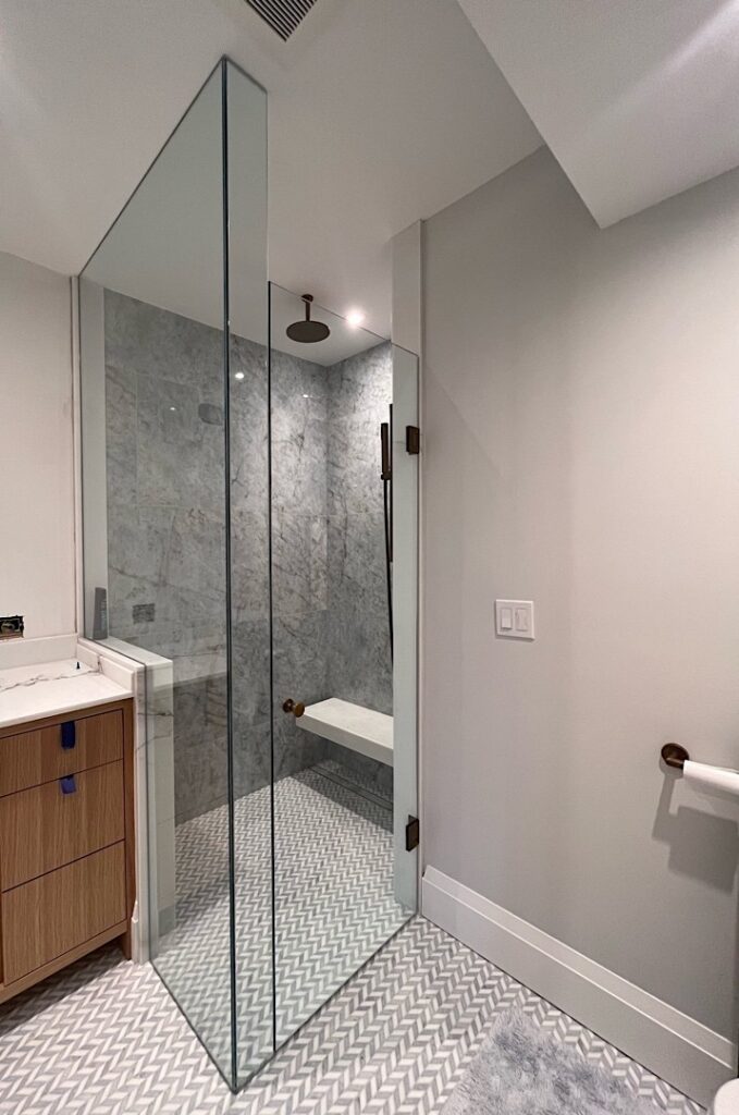 frameless shower glass