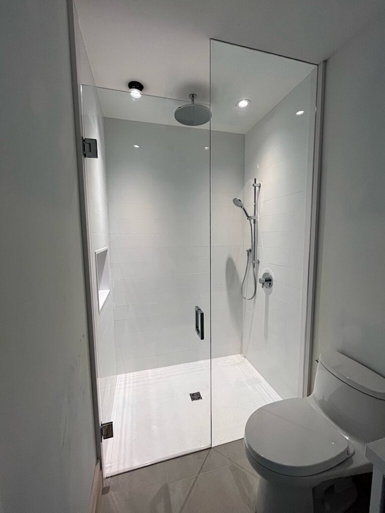 modern shower glass